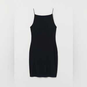 H&M Ribbed Black Dress
